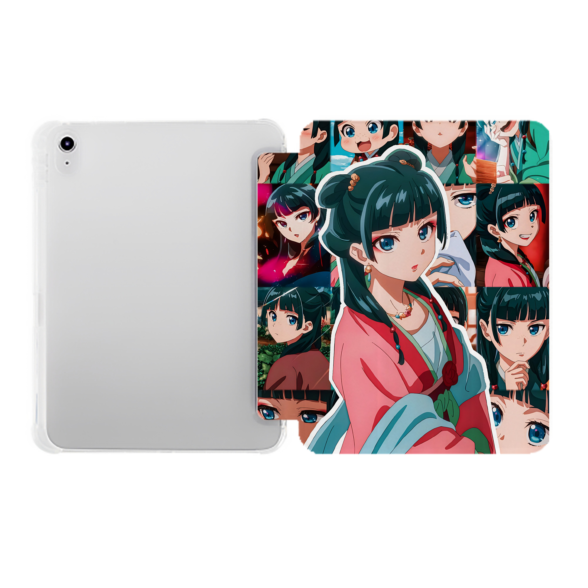（画像用） 薬屋のひとりごと The Apothecary Diaries IPad ケース ペン収納付き 三つ折りスタンド PUレザー×シリコン 対応機種9.5/10.5/10.9インチ
